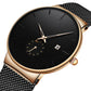 ⌚ 50% OFF NOW ! ⚡ Men's Minimalist Waterproof Quartz Watch – Sleek Simple Design, Precise Timekeeping & Daily Waterproof Function ✨