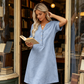 🏖️ LIMITED-TIME 50% OFF! 👗Women's V-Neck Tunic Dress – Relaxed Fit, Pockets & Breathable
