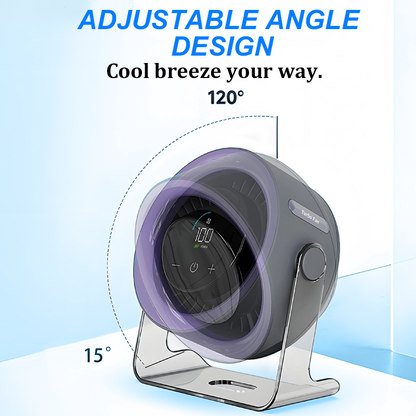 ❄️50% OFF NOW⚡ 2026 Desk Fan – USB Rechargeable with LED Display – 5-Speed Quiet Cooling, Real-Time LED Screen & Long-Lasting Battery 🌬️