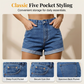 🏖️ Summer Hot Sale 💐 Women's High-Rise Cuffed Denim Shorts