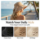 👒 50% OFF NOW ! 💐 Women's Bowknot Wide Brim Sun Protective Hat – Oversized wide brim blocks UV rays, delicate bow decor, lightweight breathable fabric, ideal for beach, travel & outdoor walking✨