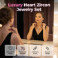 💎 50% OFF! ✨ Sparkling Heart Jewelry Set – Necklace & Earrings, Elegant, Lightweight 💖