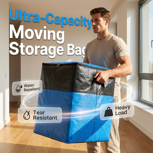 📦Last Day Special Price:£8.99!!!🧳Collapsible Storage and Moving Bag – Heavy-duty handles & zippered closure – Folds flat, perfect for moving, travel or closet organization – reusable & easy to clean 🏠