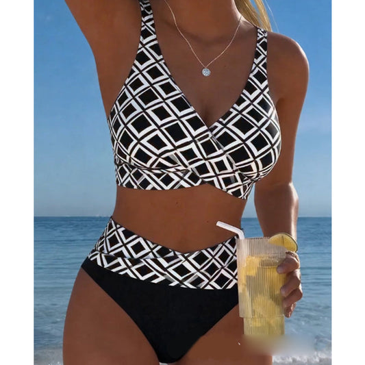 🌊 LIMITED-TIME 50% OFF! 👙Women's High Waist Two-Piece Bikini Set