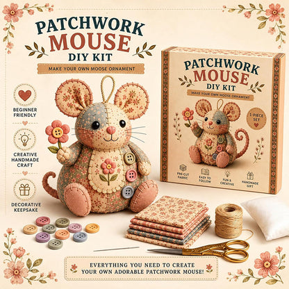 🏆 Last Day Special Price £9.99 ! 🔥Buy more save more🎁Handcrafted Vintage Mouse Plush Sewing Kit