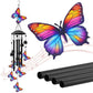 🎵 LIMITED-TIME 50% OFF! 💐 Vintage Metal Wind Chimes | Elegant Black Aluminium Garden Decor with Bird & Butterfly Accents for Patio & Porch🔔