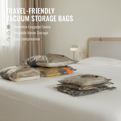 🏆 Last Day Special Price £7.99! 🔥Buy more save more🎁 No Vacuum, No Problem – Waterproof Travel Compression Bags🎒