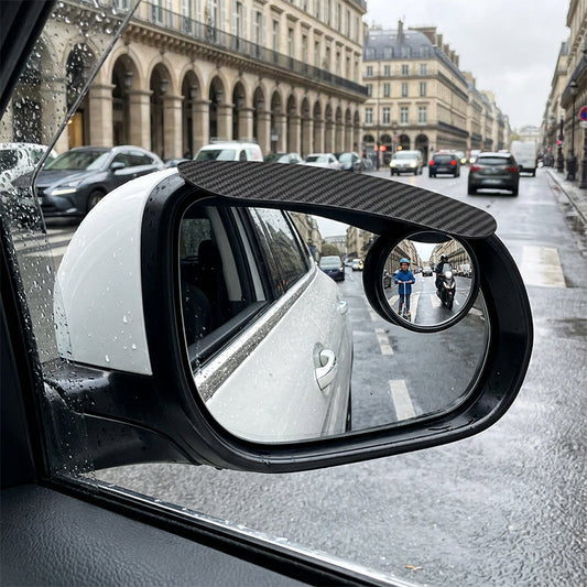 🚗 Last Day Special Price £8.99! ☀️Adjustable Blind Spot Mirrors with Rain Visor