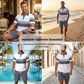 👕 LIMITED-TIME 50% OFF! 💝 Men's Two-Piece Shirt and Shorts Set – Digital Print, Athletic Fit, Wrinkle Resistant ✨