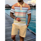 👕 LIMITED-TIME 50% OFF! 💝 Men's Two-Piece Shirt and Shorts Set – Digital Print, Athletic Fit, Wrinkle Resistant ✨
