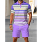 👕 LIMITED-TIME 50% OFF! 💝 Men's Two-Piece Shirt and Shorts Set – Digital Print, Athletic Fit, Wrinkle Resistant ✨