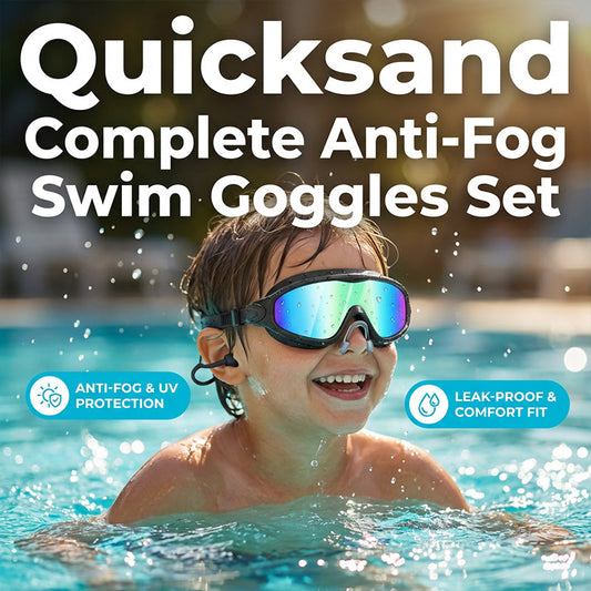 🏆 Last Day Special Price £10.99 !  🏊 Anti-Fog Kids Swimming Goggles with Earplugs & Nose Clip
