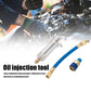 🔧 LIMITED-TIME 50% OFF! 💥Precision AC Oil Dye Injector – Brass Construction, High Pressure Hose, Clear Barrel