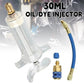 🔧 LIMITED-TIME 50% OFF! 💥Precision AC Oil Dye Injector – Brass Construction, High Pressure Hose, Clear Barrel