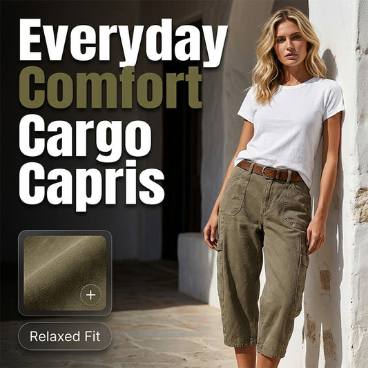 👖 50% OFF NOW! 🌿 Women's Relaxed Casual Cargo Capris – Spacious Utility Pockets, Breathable Fabric & Relaxed Fit✨