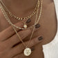 Multi Layered Coin Pendant Necklace for Women