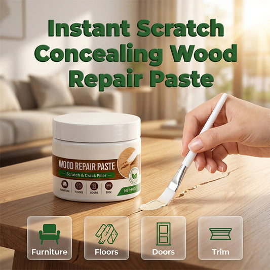 🏆 Last Day Special Price £9.77 ! 🔥Buy 2 Get 1 Free🎁Furniture & Floor Repair Paste – Works on tables, cabinets & wooden floors. Covers scuffs & peeling. No more ugly scratches! 🏠✅