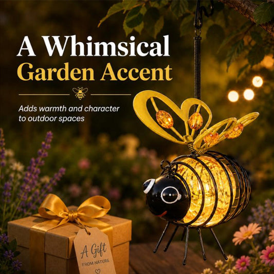 🌙 Last Day Special Price £9.99 ! 🐝Buy more save more💡Hanging Solar Bee Light – Warm Amber Glow, Flicker-Free, Perfect for Garden Parties, Camping, or Kids’ Rooms🌞