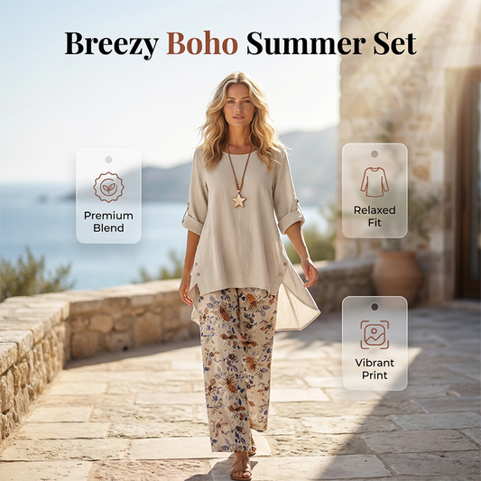 👚 50% OFF NOW! 🌿 Women's Cotton Linen Half Sleeve Top ＆ Pants Set – Breathable & lightweight – Perfect for summer, office or casual days – relaxed fit with natural texture 🌸✨