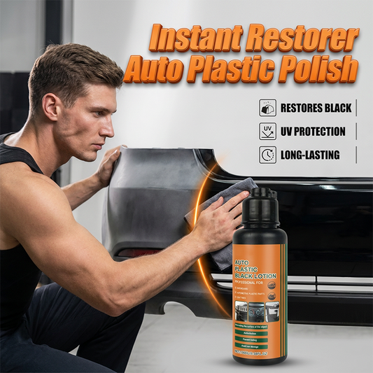 🏆 Last Day Special Price £9.77 ! 🔥Buy 2 Get 1 Free🎁Multi-Purpose Black Plastic Polish for Cars