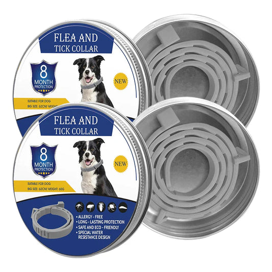 🏆 Last Day Special Price £9.77 ! 🔥Buy 2 Get 1 Free🎁Adjustable Flea & Tick Collars for Dogs & Cats