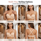 ⏳LAST WEEK SALE -ONLY £19.99!🖤💐Women's Convertible Strapless Minimiser Bandeau Bra Underwire Unlined for Large Bust