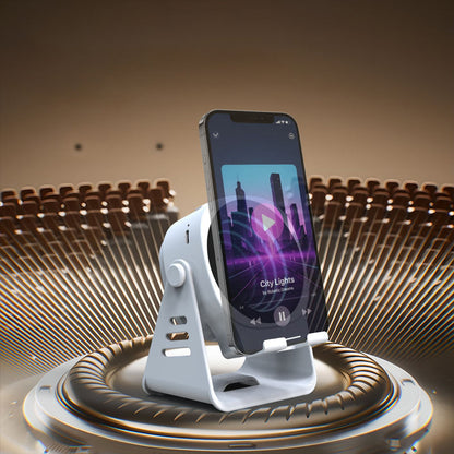 📱50% OFF NOW ! ⚡Induction Speaker Phone Stand Built-in induction wireless speaker, adjustable multi-angle phone bracket✨
