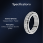 💍 Last Day Special Price £9.78 ! 💐Titanium Steel Rotatable Spinner Ring with Zirconia