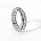 💍 Last Day Special Price £9.78 ! 💐Titanium Steel Rotatable Spinner Ring with Zirconia