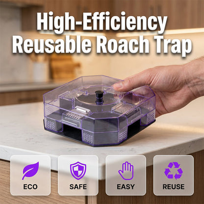♻️ Last Day Special Price £9.77 ! 🔥Buy 2 Get 1 Free🎁High-Efficiency Reusable Roach Trap – Eco-Friendly, Safe, Easy To Clean, Reusable Household Pest Catcher