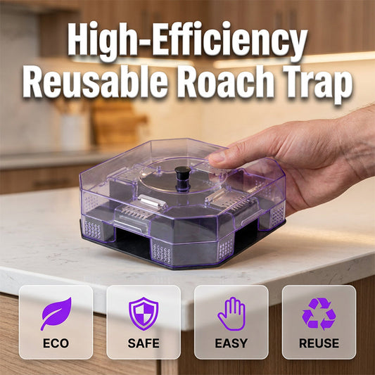 ♻️ Last Day Special Price £9.77 ! 🔥Buy 2 Get 1 Free🎁High-Efficiency Reusable Roach Trap – Eco-Friendly, Safe, Easy To Clean, Reusable Household Pest Catcher