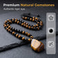 🏆 Last Day Special Price £9.99 ! ✨Men’s Natural Tiger Eye Beaded Pendant Necklace, Premium Healing Energy Stone Jewelry, Stylish Daily Wear & Ideal Holiday Gift for Him