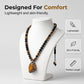 🏆 Last Day Special Price £9.99 ! ✨Men’s Natural Tiger Eye Beaded Pendant Necklace, Premium Healing Energy Stone Jewelry, Stylish Daily Wear & Ideal Holiday Gift for Him