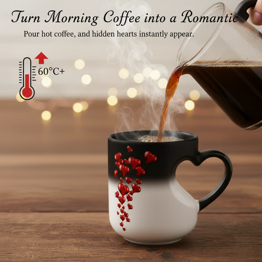 🏆 LIMITED-TIME 50% OFF! ✨Color Changing Heart Handle Ceramic Mug for Valentine's Day