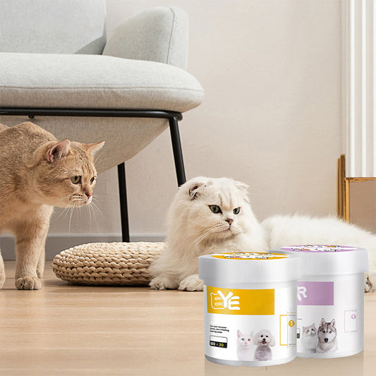 🏆 Last Day Special Price £9.99 ! 🐾Buy 2 Get 1 Free🎁Natural Plant-Based Pet Eye & Ear Cleaning Wipes – pH-Balanced Gentle Pre-Moistened Grooming Wipes for Dogs, Cats, Rabbits & Small Animals