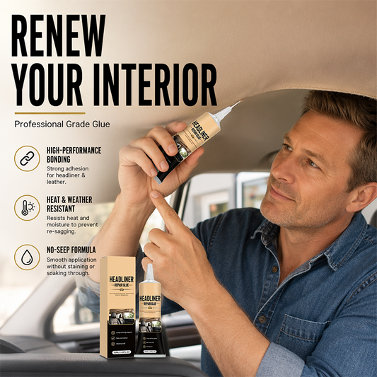 🏆 Last Day Special Price £8.99 ! 🚗Buy 2 Get 1 Free🎁 Waterproof Car Headliner Repair Glue, High Strength Adhesive for Sagging Car Ceiling & Interior