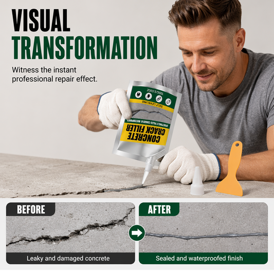 🏆 Last Day Special Price £9.99 ! 🔥Buy 2 Get 1 Free🎁Waterproof Concrete Crack Filler & Sealant