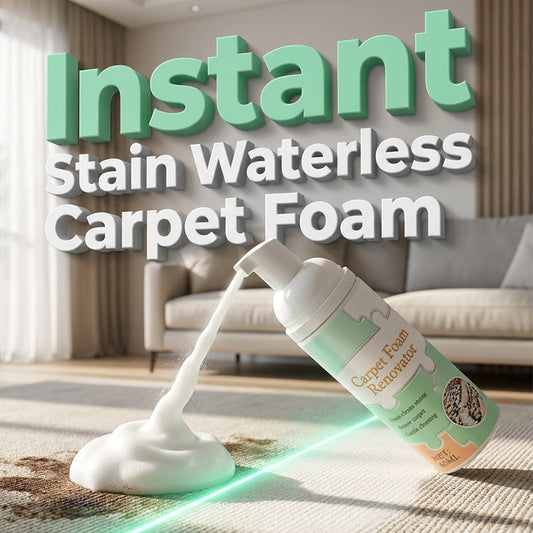 🏆 Last Day Special Price £9.78 ! 🔥Buy 2 Get 1 Free🎁Waterless Carpet Foam Stain Remover with Towel