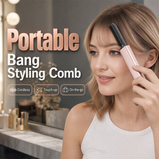 🏆 Last Day Special Price £9.99 ! 💁Portable Wireless Mini Bang Styling Comb