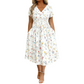 👗 LIMITED-TIME 50% OFF! 💐50K+ SOLD!💞Women's V-Neck Floral Print Dress with Twist Waist