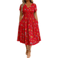 👗 LIMITED-TIME 50% OFF! 💐50K+ SOLD!💞Women's V-Neck Floral Print Dress with Twist Waist