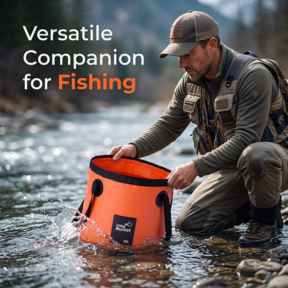 🏆 Last Day Special Price £9.99! 🎣Portable Folding Bucket for Outdoor Camping and Fishing