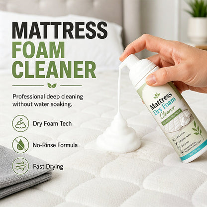 🏆 Last Day Special Price £9.99! 🔥Buy 2 Get 1 Free🎁No-Rinse Mattress Dry Foam Cleaner‑Deep Stain Remover Foam Spray🛏️