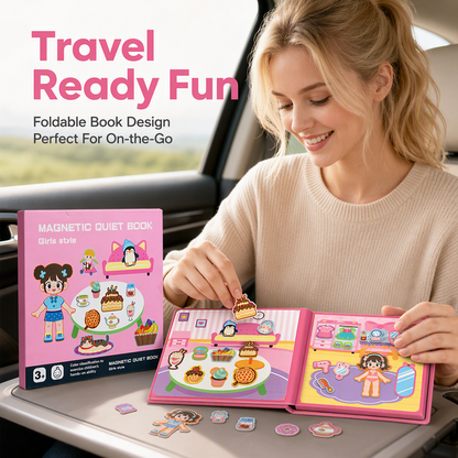🧩 Last Day Special Price £8.99 ! 🧒👧Kids Magnetic Quiet Book – Folding puzzle scenes, magnetic & educational – Boosts creativity & learning for boys & girls ✨