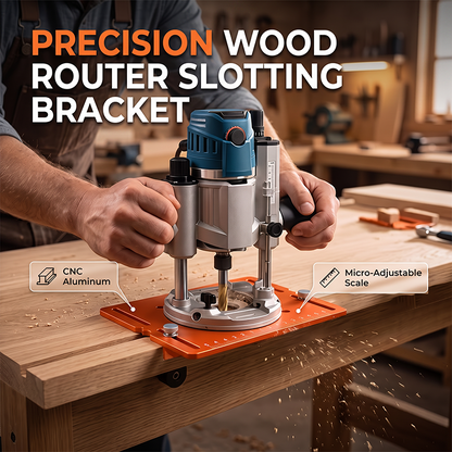 📢📢50% OFF !! 🛠️Aluminum Alloy Wood Router Slotting Bracket Guide Tool⏰