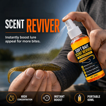 🏆 Last Day Special Price £9.78 ! 🔥Buy 2 Get 1 Free🎣Soft Bait Scent Booster Spray High‑Concentration Fishing Lure Scent Reviver
