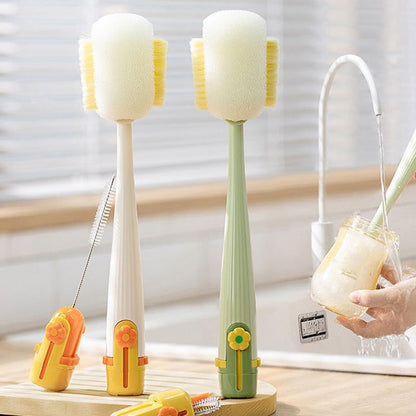 🏆 Last Day Special Price £8.99! 🧽 5-in-1 Bottle Cleaner Set – sponge + straw + lip + gap brush + hook 🍼