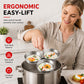 🏆 Last Day Special Price £9.99!🎁3-in-1 Stainless Steel Egg Poacher – Poach, Steam, Bake – 304 Steel, Non-Stick Release, One Pan, Endless Breakfasts ✨