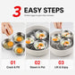 🏆 Last Day Special Price £9.99!🎁3-in-1 Stainless Steel Egg Poacher – Poach, Steam, Bake – 304 Steel, Non-Stick Release, One Pan, Endless Breakfasts ✨