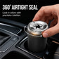 🏆 Last Day Special Price £9.78! 🚗Rotating Car Ashtray with Ceramic Inner Liner, Mechanical Airtight Lid Car Cup‑Holder Ashtray